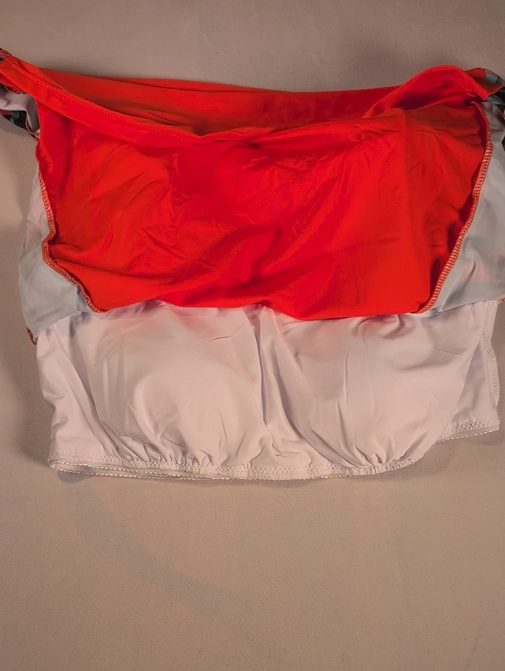 Summer Mae Orange Leafy Print 2 Piece Tankini with Shorts Size 6-8